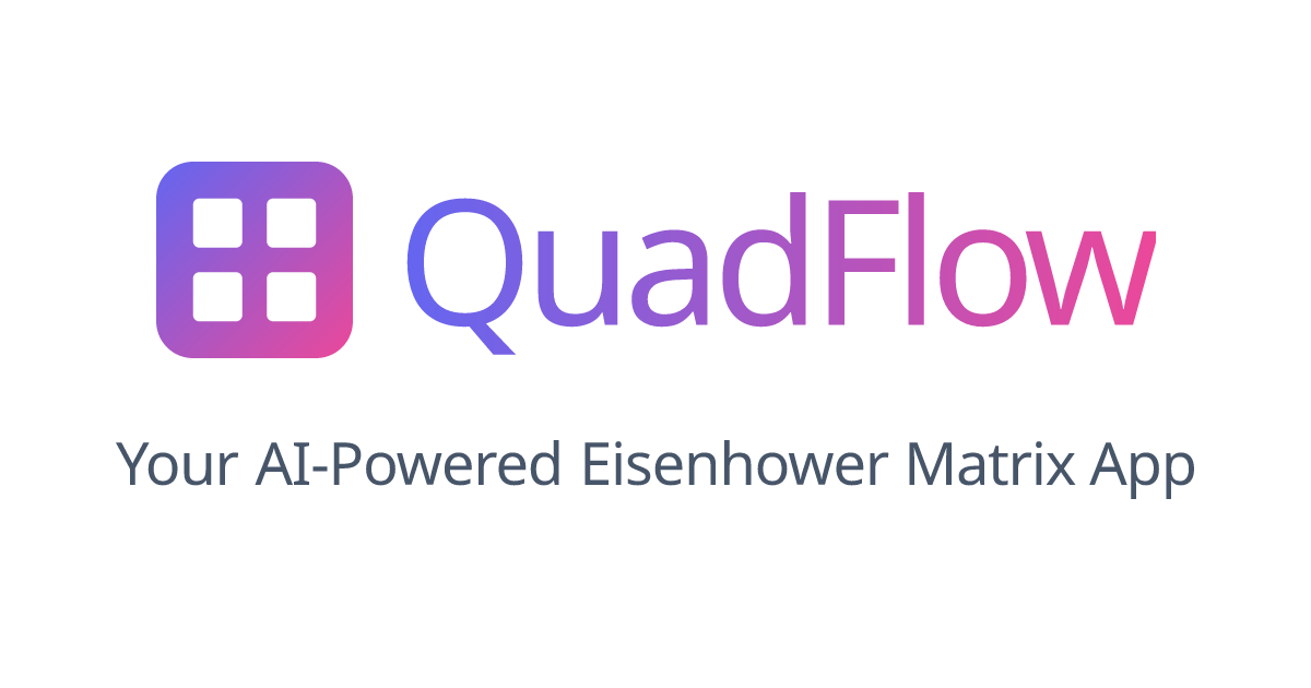 QuadFlow — AI-Powered Eisenhower Matrix App